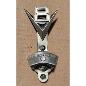 Hot Rod V8 Garage Wall Mount Metal Bottle Opener